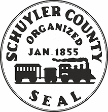 Vector clipart: Schuyler county (New York), seal (black & white)