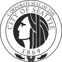 Seattle (Washington), seal (black/white) - vector image