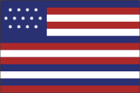 США, флаг корабля «Серапис» (1779 г.) - векторное изображение