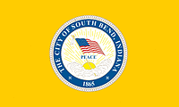 Vector clipart: South Bend (Indiana), flag (1965)