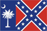 South Carolina, confederate battle flag (1861-1865) - vector image