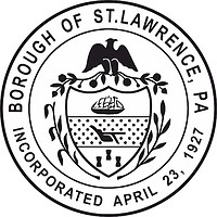 Vector clipart: St Lawrence (Pennsylvania), seal (black & white)