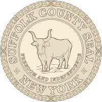 Саффолк (округ в штате Нью-Йорк), печать - векторное изображение