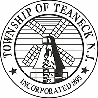 Teaneck (New Jersey), seal (black & white) - vector image