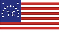 Vector clipart: U.S. Bennington Flag (1776)