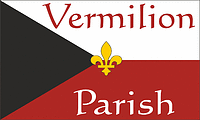 Вермилион (Луизиана), флаг - векторное изображение
