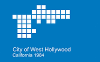 Векторный клипарт: Западный Голливуд (Калифорния), флаг (1986 г.)