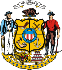 Wisconsin, coat of arms - vector image