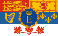 Canada, flag of Queen Elizabeth II for personal use in Canada - vector image