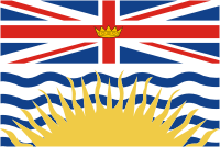 British Columbia (province in Canada), flag - vector image