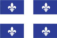 Quebec (province in Canada), flag - vector image