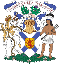 Новая Шотландия (провинция Канады), большой герб - векторное изображение
