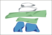 Nunatsiavut (Labrador), flag - vector image