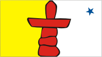 Нунавут (территория в Канаде), флаг - векторное изображение