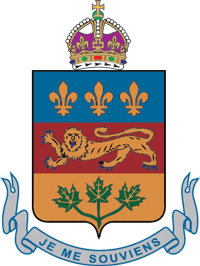 Quebec (province in Canada), coat of arms - vector image