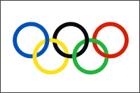 International Olympic Committee (IOC), flag - vector image