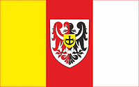 Bolesławiec county (Poland), flag - vector image
