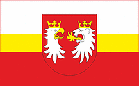 Vector clipart: Gorlice county (Poland), flag