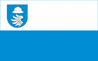 Vector clipart: Kłobuck county (Poland), flag