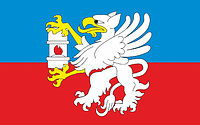 Vector clipart: Łęczna county (Poland), flag