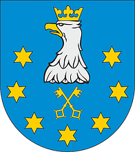Ostrzeszów county (Poland), coat of arms - vector image