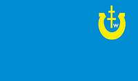 Vector clipart: Pińczów county (Poland), flag