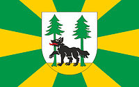 Pisz county (Poland), flag - vector image