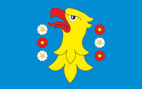 Vector clipart: Pszczyna county (Poland), flag