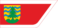Vector clipart: Suwałki county (Poland), flag
