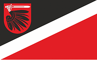 Vector clipart: Wąbrzeźno county (Poland), flag