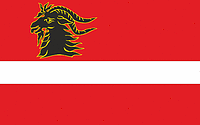 Vector clipart: Wieruszów county (Poland), flag