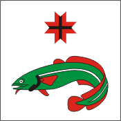 Piirissaare (Estonia), flag - vector image