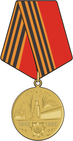 50th anniversary of Victory in Great Patriotic War in 1941-1945 (Russia), medal - vector image