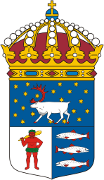 Västerbottens (Vestrobothnia, län in Sweden), coat of arms - vector image