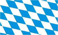 Bavaria (Bayern), civil flag - vector image