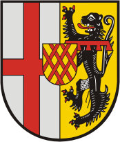 Vulkaneifel kreis (former Daun kreis, Rhineland-Palatinate), coat of arms - vector image