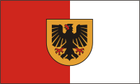 Dortmund (North Rhine-Westphalia), flag - vector image