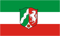 North Rhine-Westphalia (Nordrhein-Westfalen), state flag - vector image