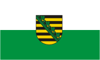 Saxony (Sachsen), state flag - vector image