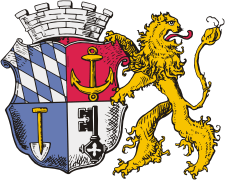 Ludwigshafen am Rhein (Rhineland-Palatinate), large coat of arms (1900) - vector image