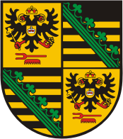 Saalfeld-Rudolstadt kreis (Thuringen), coat of arms - vector image