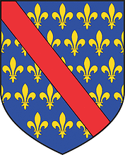 Allier (department in France and historical province Bourbonnais), coat of arms