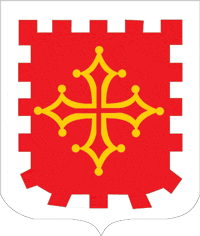 Aude (department in France), coat of arms - vector image