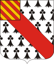 Camps Saint Mathurin Leobazel (France), coat of arms - vector image