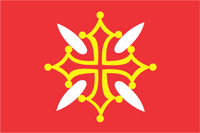 Haute Garonne (department in France), flag - vector image