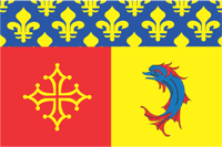 Hautes Alpes (department in France), flag - vector image