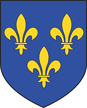 Иль-де-Франс (историческая провинция и регион Франции), герб - векторное изображение