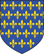Vector clipart: Île-de-France (historical province of France), coat of arms (before 1736)