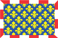 Эндр и Луара (департамент Франции и историческая провинция Турень), флаг - векторное изображение