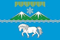 Верхоянск (Якутия), флаг - векторное изображение